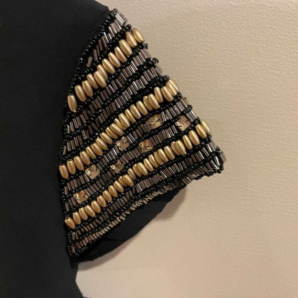 Guess Black Dress with Gold and Silver Beaded Arm… - image 3