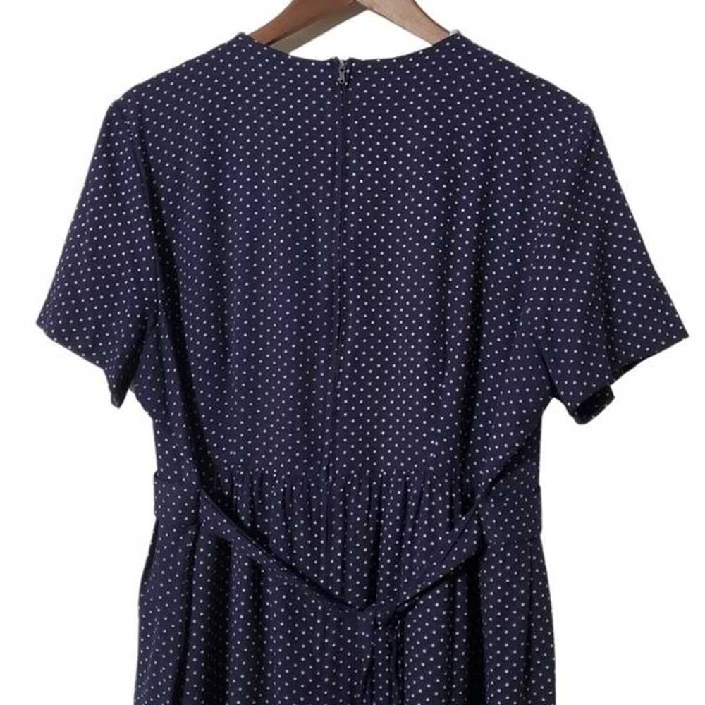 Vintage MISS DORBY Polka Dot Dress Size 14 Croche… - image 6