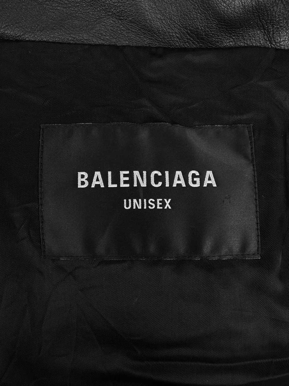 Balenciaga AW22 Balenciaga Black Leather Oversize… - image 4