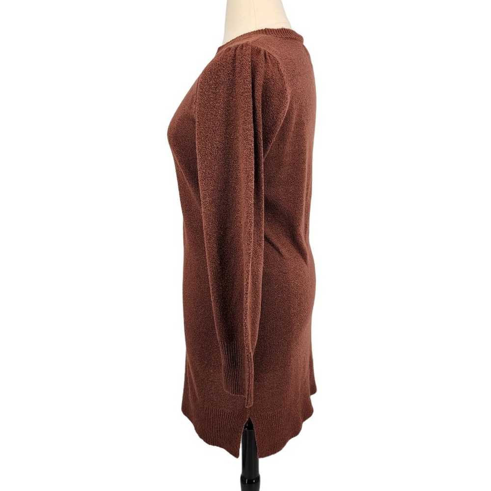 Nicole Miller Brown Tunic Sweater Dress - image 3