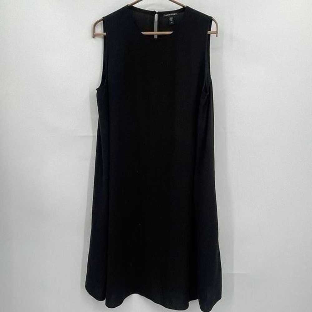 Eileen Fisher Black Sleeveless Keyhole Back Swing… - image 1