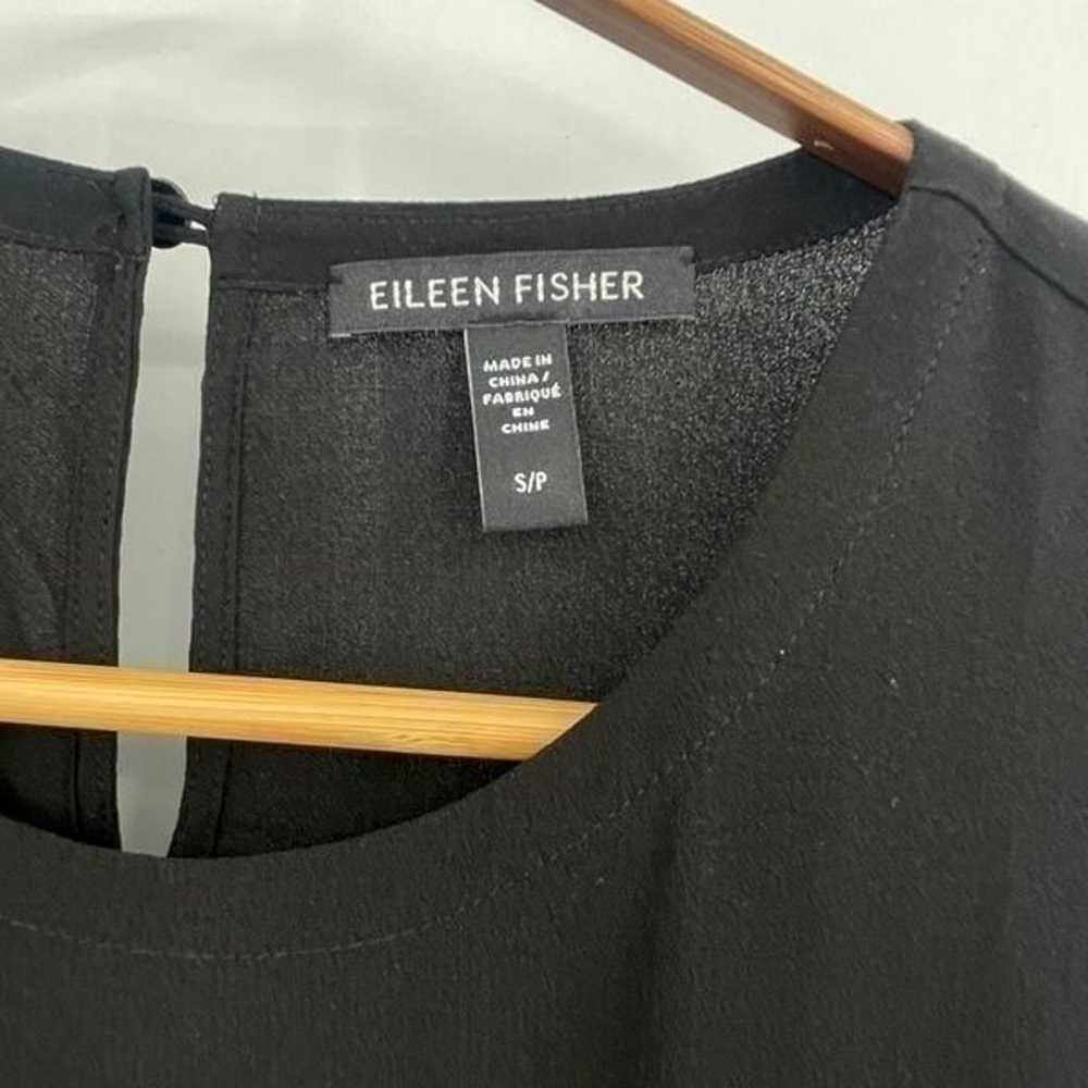 Eileen Fisher Black Sleeveless Keyhole Back Swing… - image 2