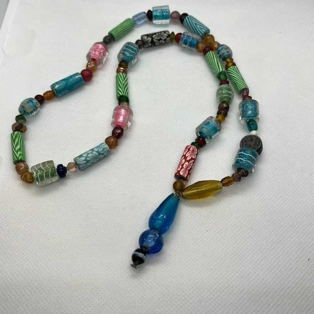 VTG Lot Boho Ethnic Wood Glass Beads Necklaces Br… - image 9