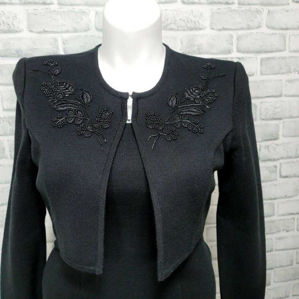 Vintage 90s APPRAISAL Womens 10 Black Knitted Bea… - image 3