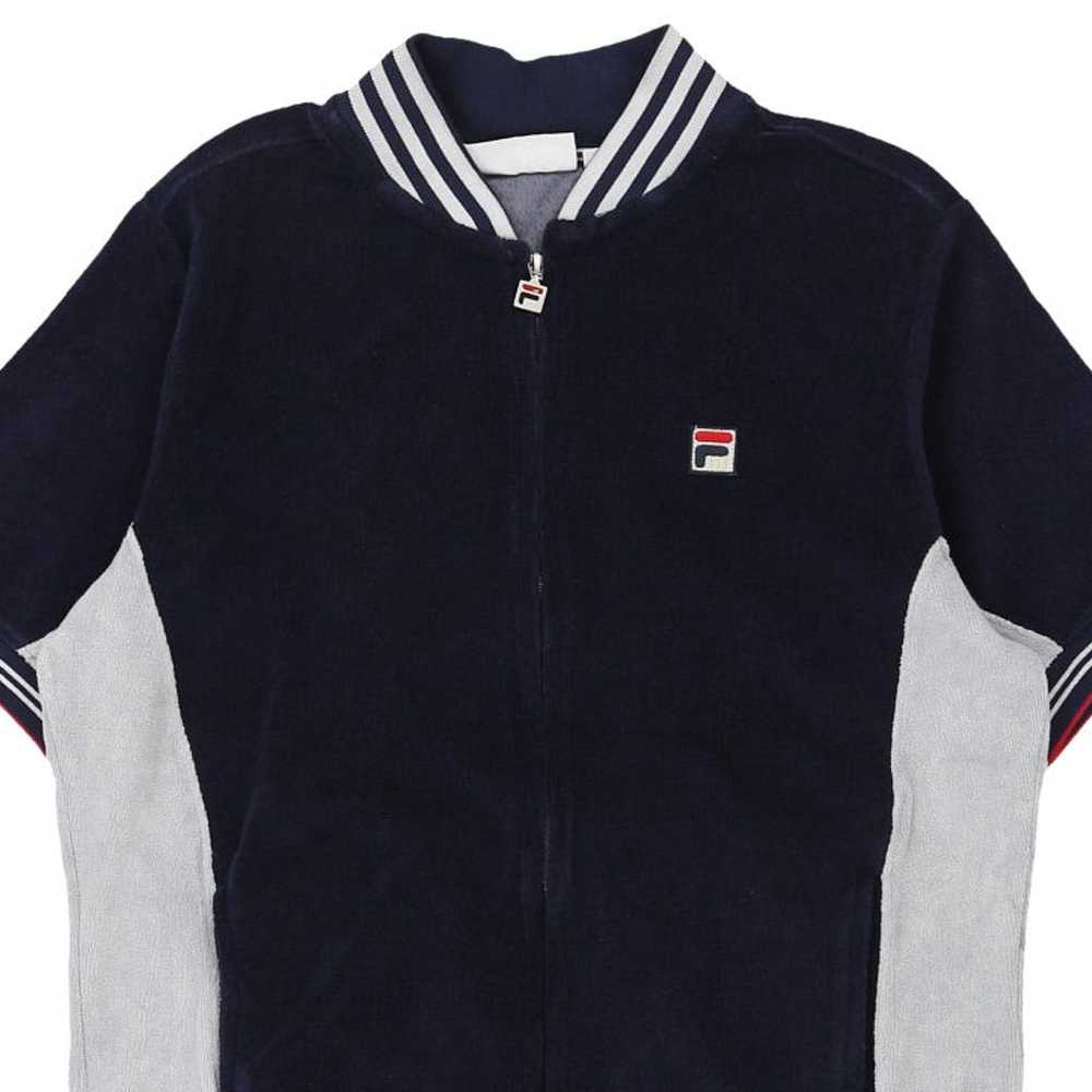 Fila Zip Up - Medium Navy Cotton Blend - image 3