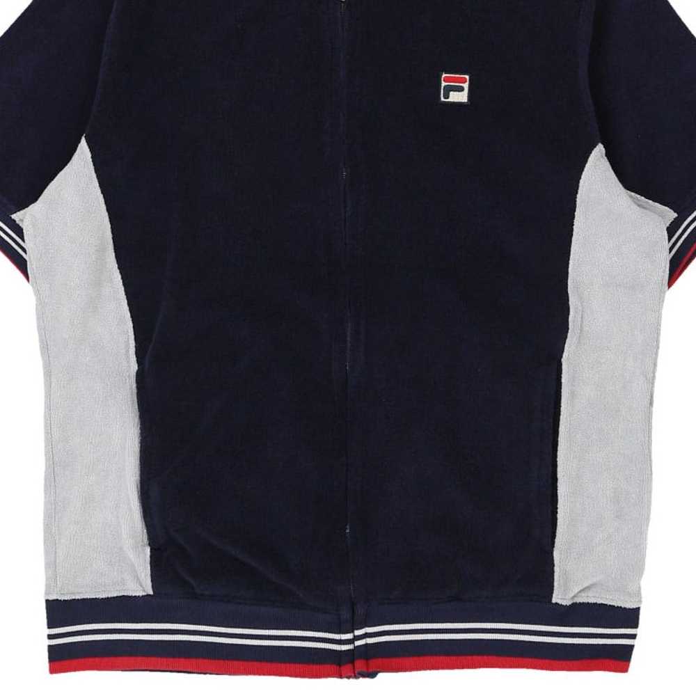 Fila Zip Up - Medium Navy Cotton Blend - image 4