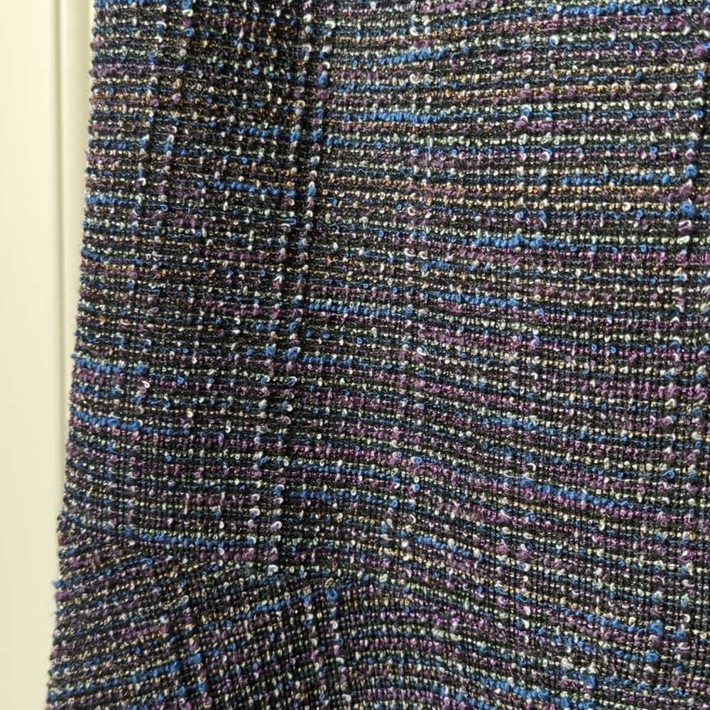 Loft Tweed Metallic & Color Flecked Jumper w/ Fri… - image 2