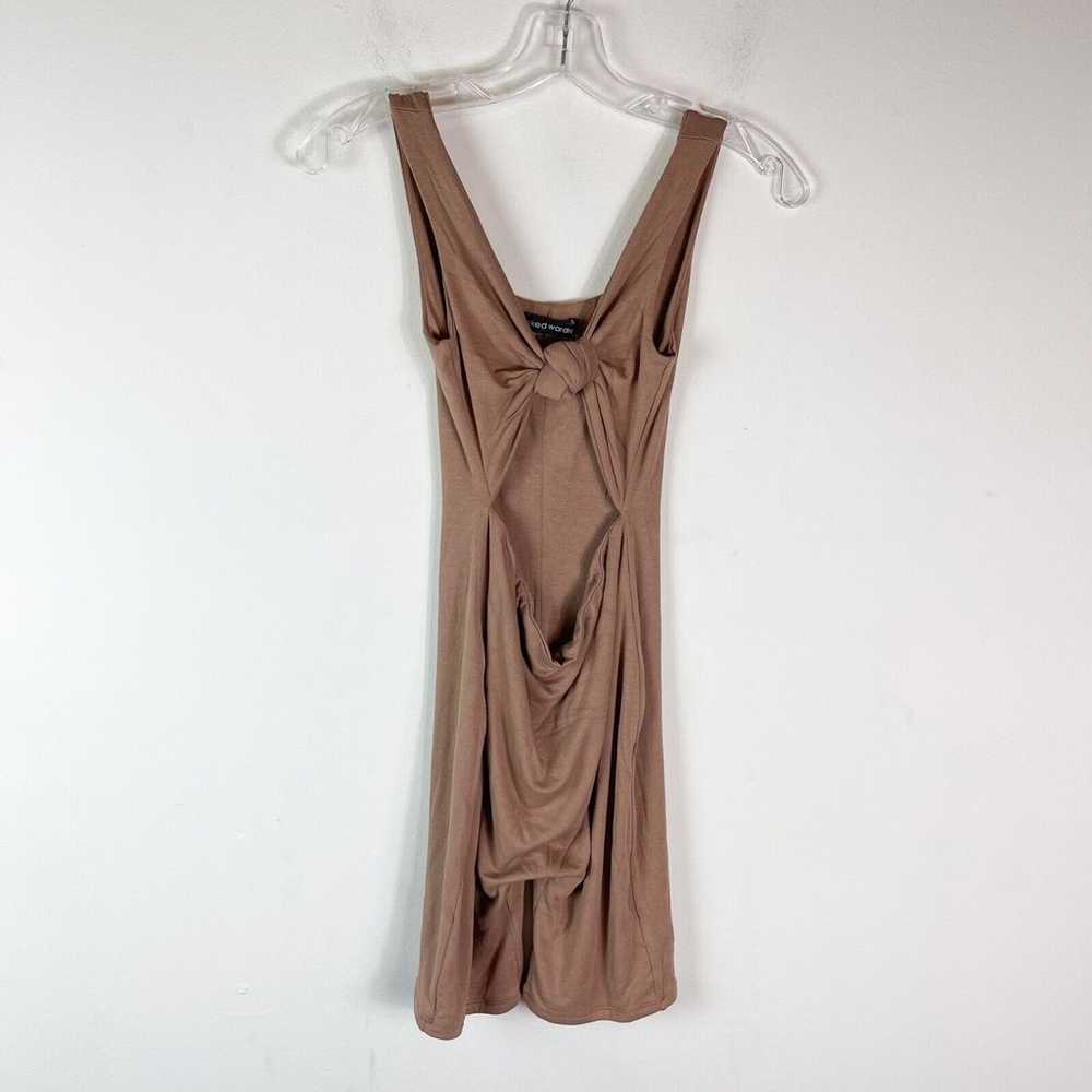 Naked Wardrobe NWOT Love U Knot Cutout Romper Bro… - image 2