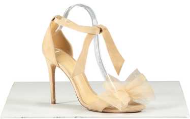 alexandre birman Beige Clarita Bow 90 Sandals UK … - image 1