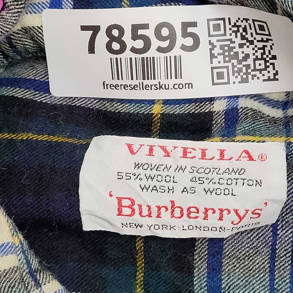 Burberry Vintage 80s Burberrys Wool Shirt S/M 20x… - image 7