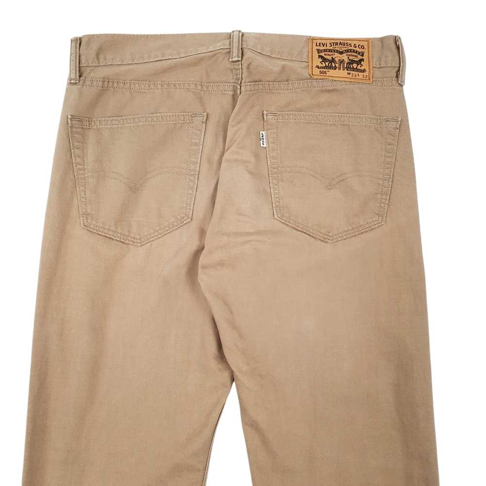 LEVIS 505 Chino Trousers Cotton Blend Beige Mens … - image 4