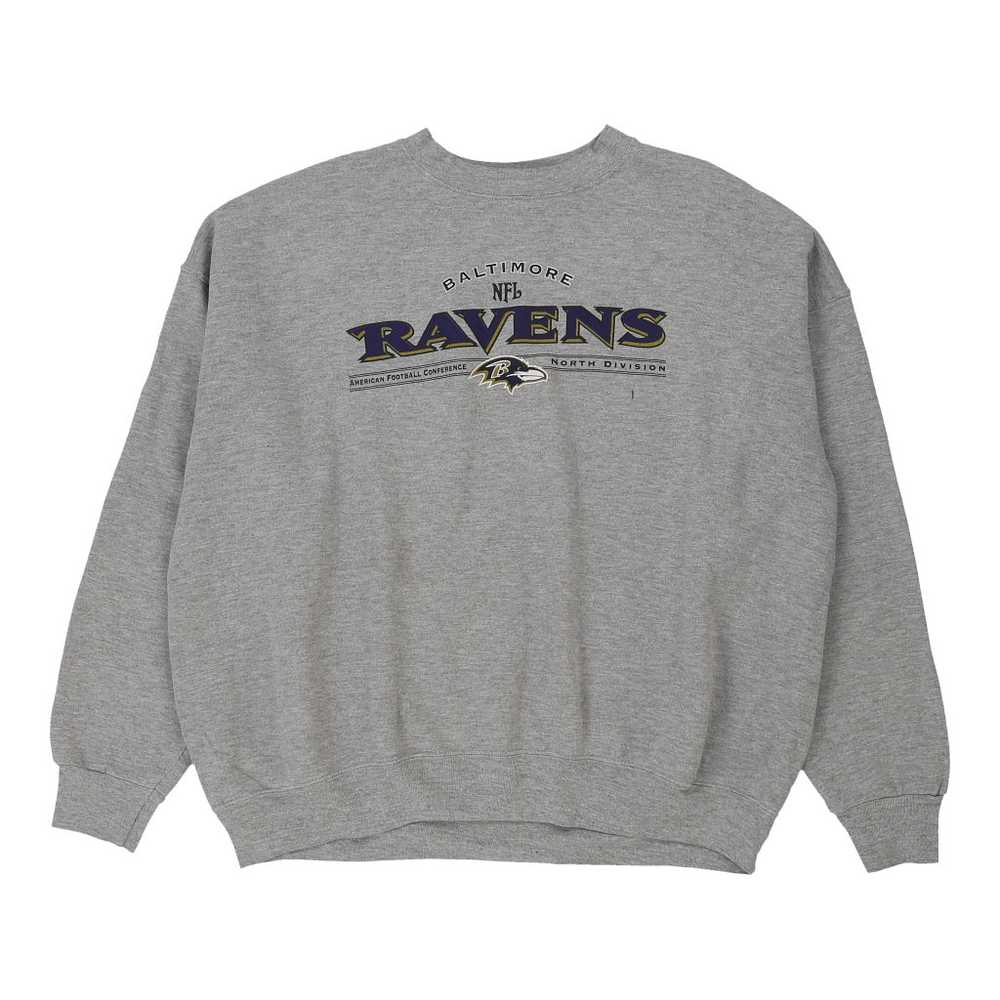 Baltimore Ravens Nfl Sweatshirt - 2XL Grey Cotton… - image 1