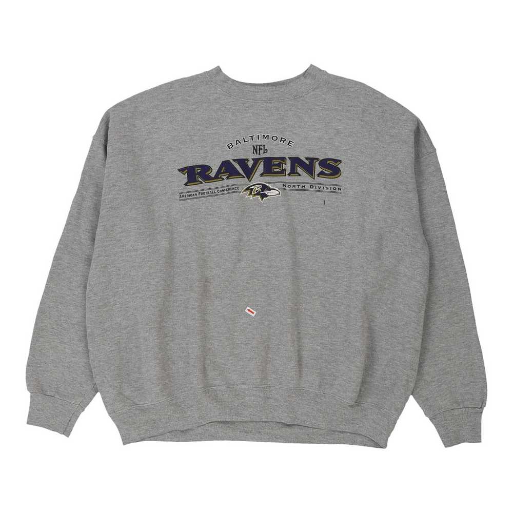 Baltimore Ravens Nfl Sweatshirt - 2XL Grey Cotton… - image 3