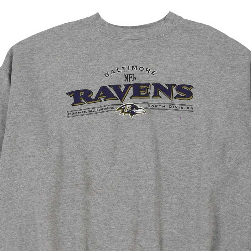 Baltimore Ravens Nfl Sweatshirt - 2XL Grey Cotton… - image 4