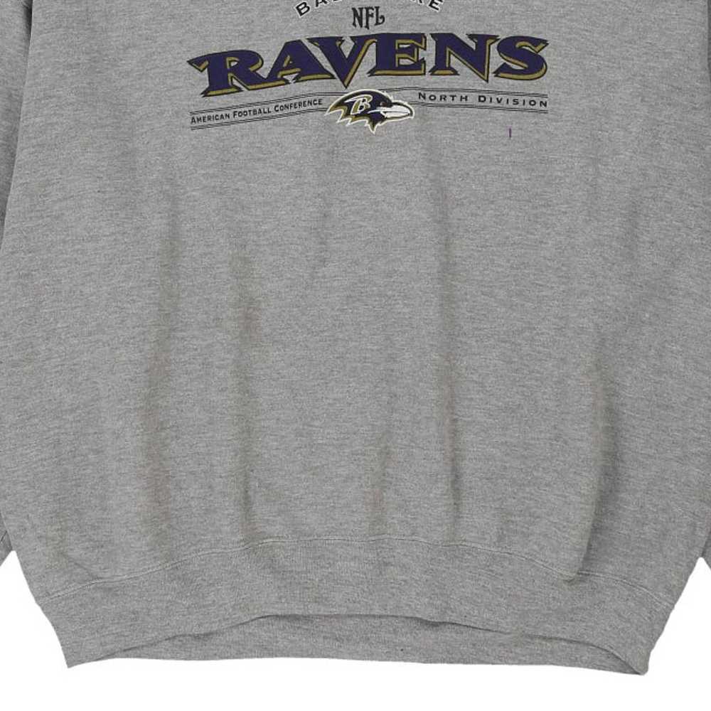 Baltimore Ravens Nfl Sweatshirt - 2XL Grey Cotton… - image 5