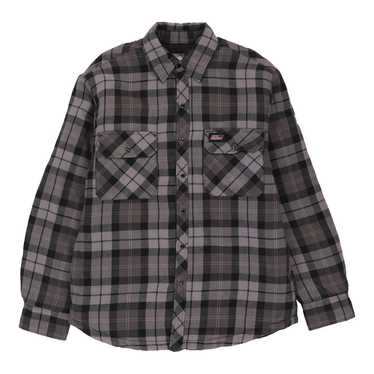 Dickies Checked Overshirt - Large Grey Polyester B