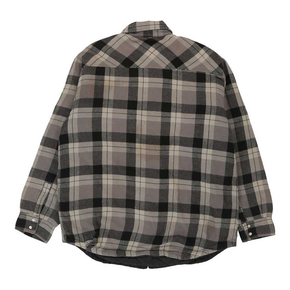 Dickies Checked Overshirt - Large Grey Cotton Ble… - image 2