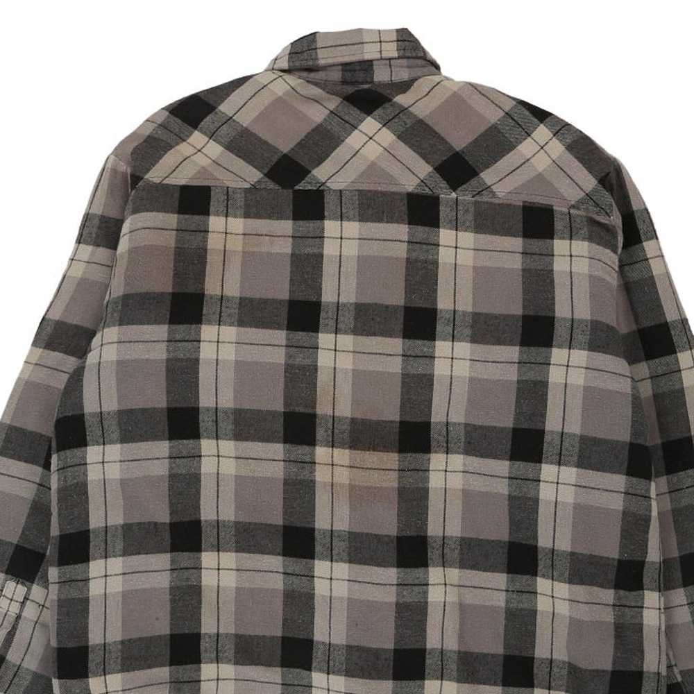 Dickies Checked Overshirt - Large Grey Cotton Ble… - image 6