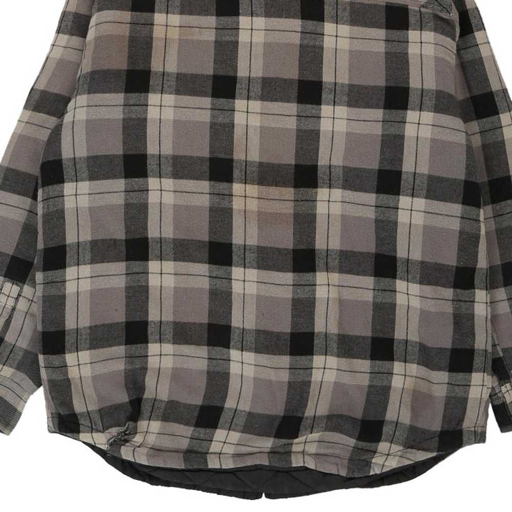 Dickies Checked Overshirt - Large Grey Cotton Ble… - image 7