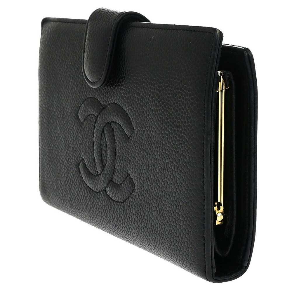 Chanel Cc Black Leather Wallet (Pre-Owned) - image 3