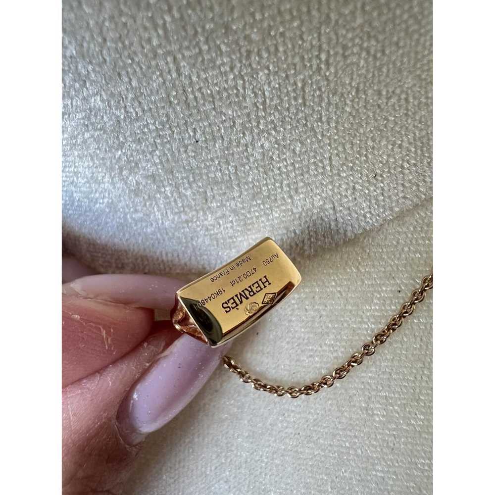 Hermès Amulette pink gold necklace - image 2