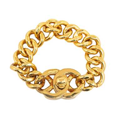 Chanel Chanel CC Turnlock Chain Bracelet Gold - image 1