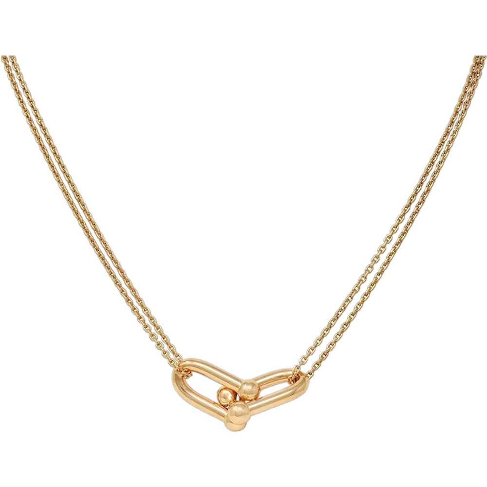 Tiffany & Co. 18 Karat Rose Gold Double Link Hard… - image 1