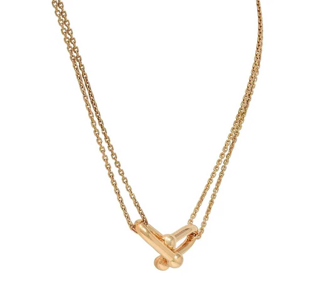 Tiffany & Co. 18 Karat Rose Gold Double Link Hard… - image 9