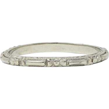 Bristol Late Art Deco 18K White Gold Vintage Orang