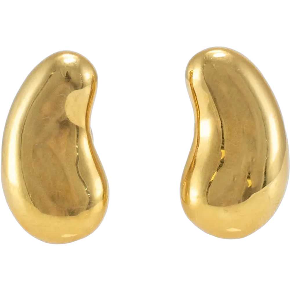 Vintage Tiffany & Co. Ladies 18K Yellow Gold Elsa Peretti Bean Clip Earrings