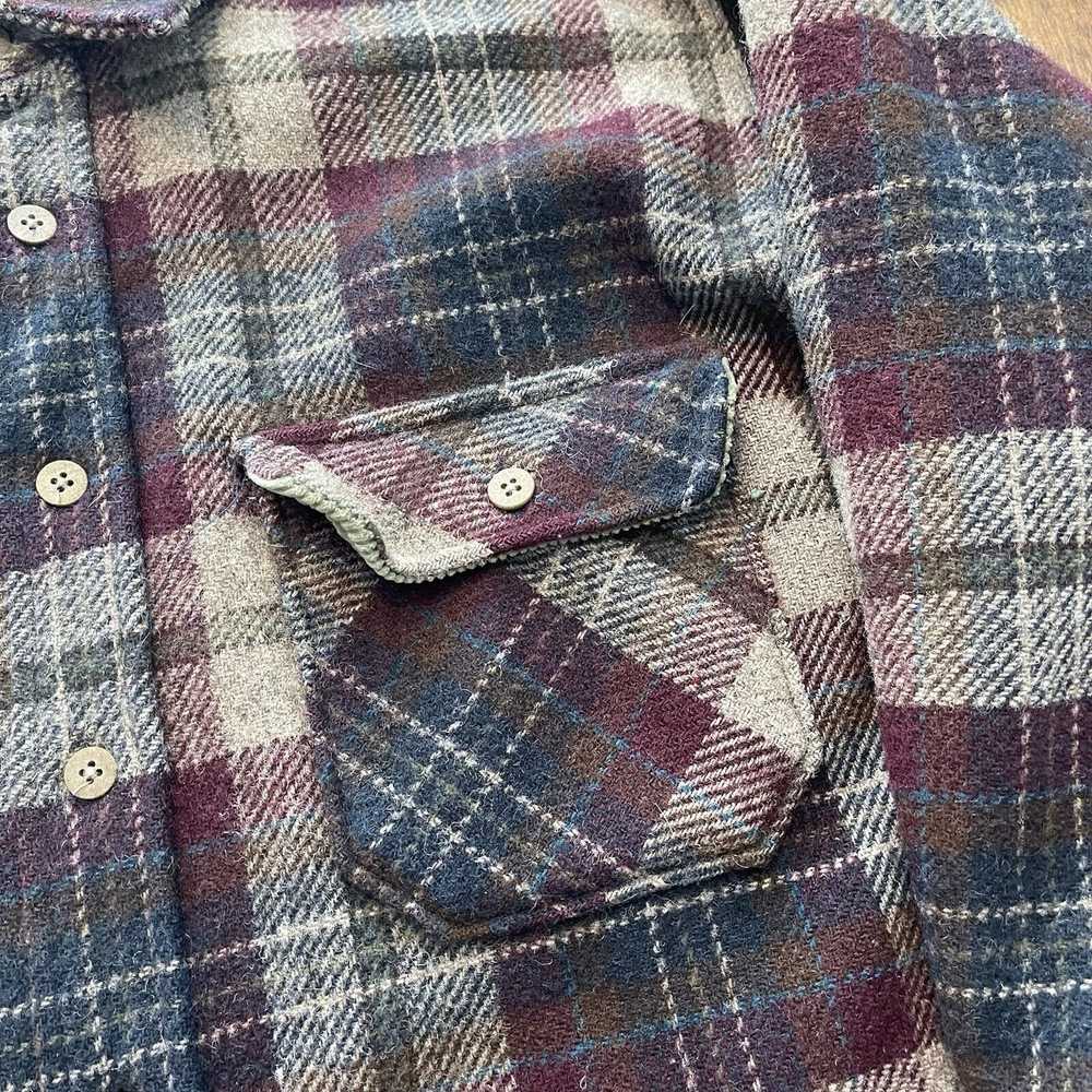 Rare Vtg Woolrich Wool Flannel Shirt Plaid XL Cor… - image 5