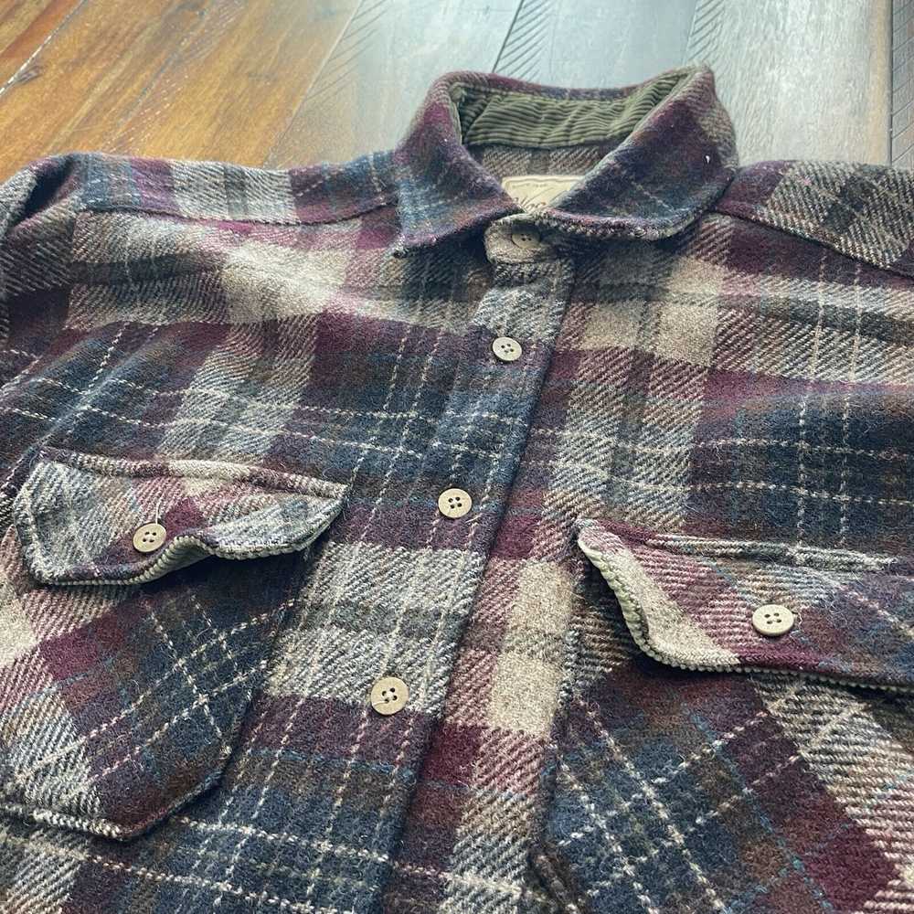 Rare Vtg Woolrich Wool Flannel Shirt Plaid XL Cor… - image 7