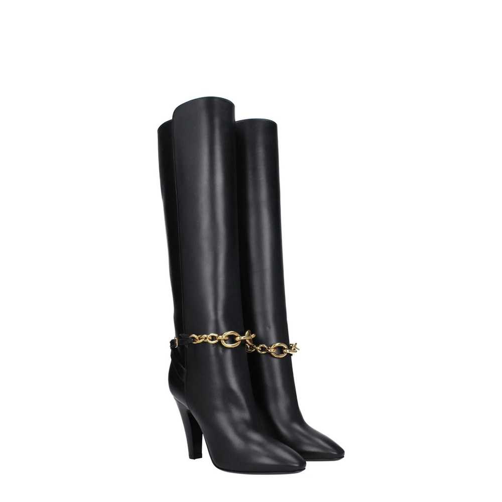 Saint Laurent Paris ob1o1e1124 Leather Boots in B… - image 2