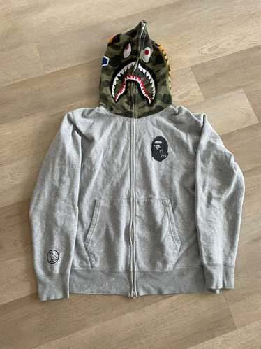 Bape Bape ovo shark full zip up hoodie size large