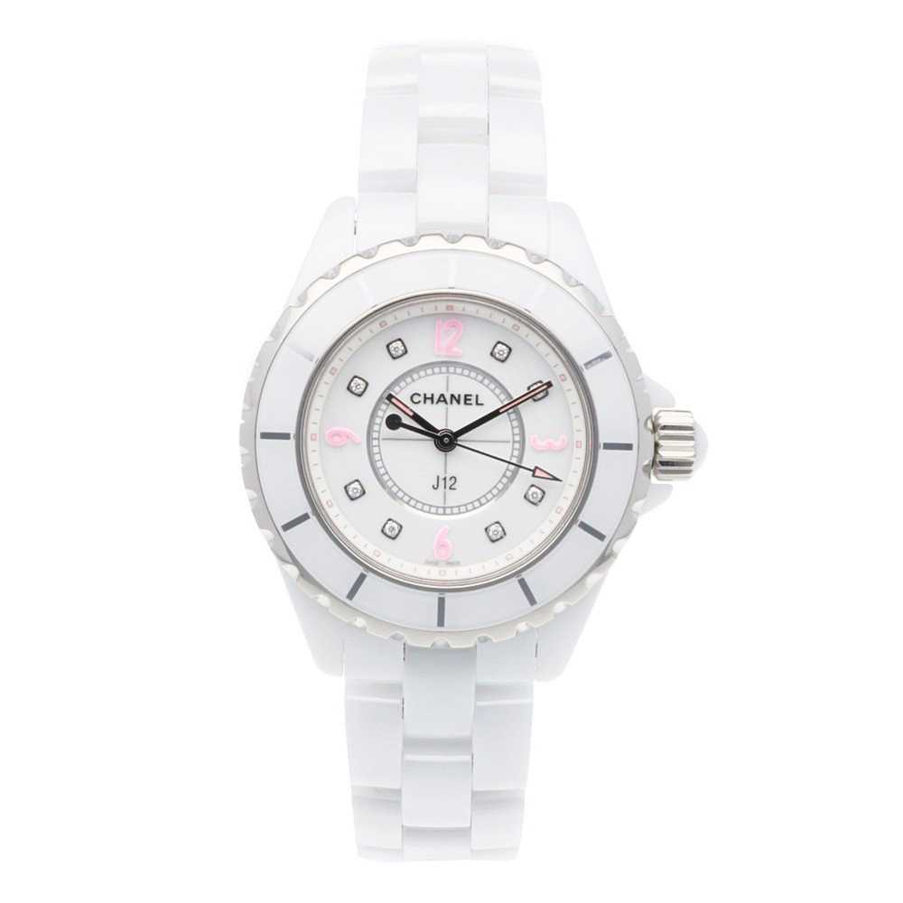 Chanel Chanel J12 Pink Light Watch, White Ceramic… - image 8