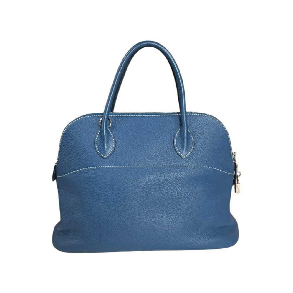 Hermes Hermes Bolide 35 Shoulder Bag Leather Blue… - image 3