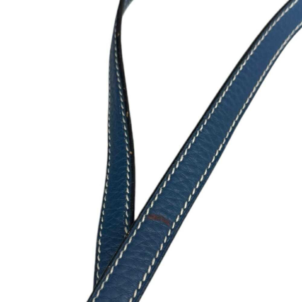 Hermes Hermes Bolide 35 Shoulder Bag Leather Blue… - image 8