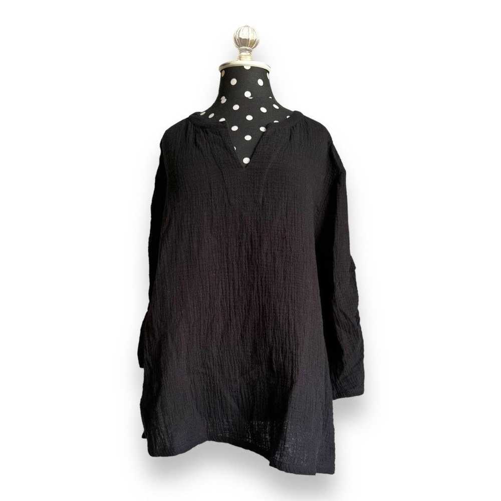 Chicos Chico's Womens Blouse Sz 0 S 4 Black Butto… - image 5