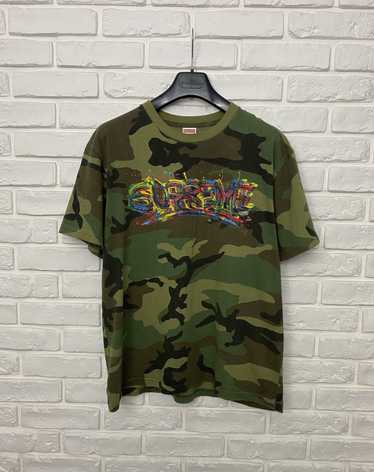 Supreme Supreme Camo T-Shirt Military Logo Graffit