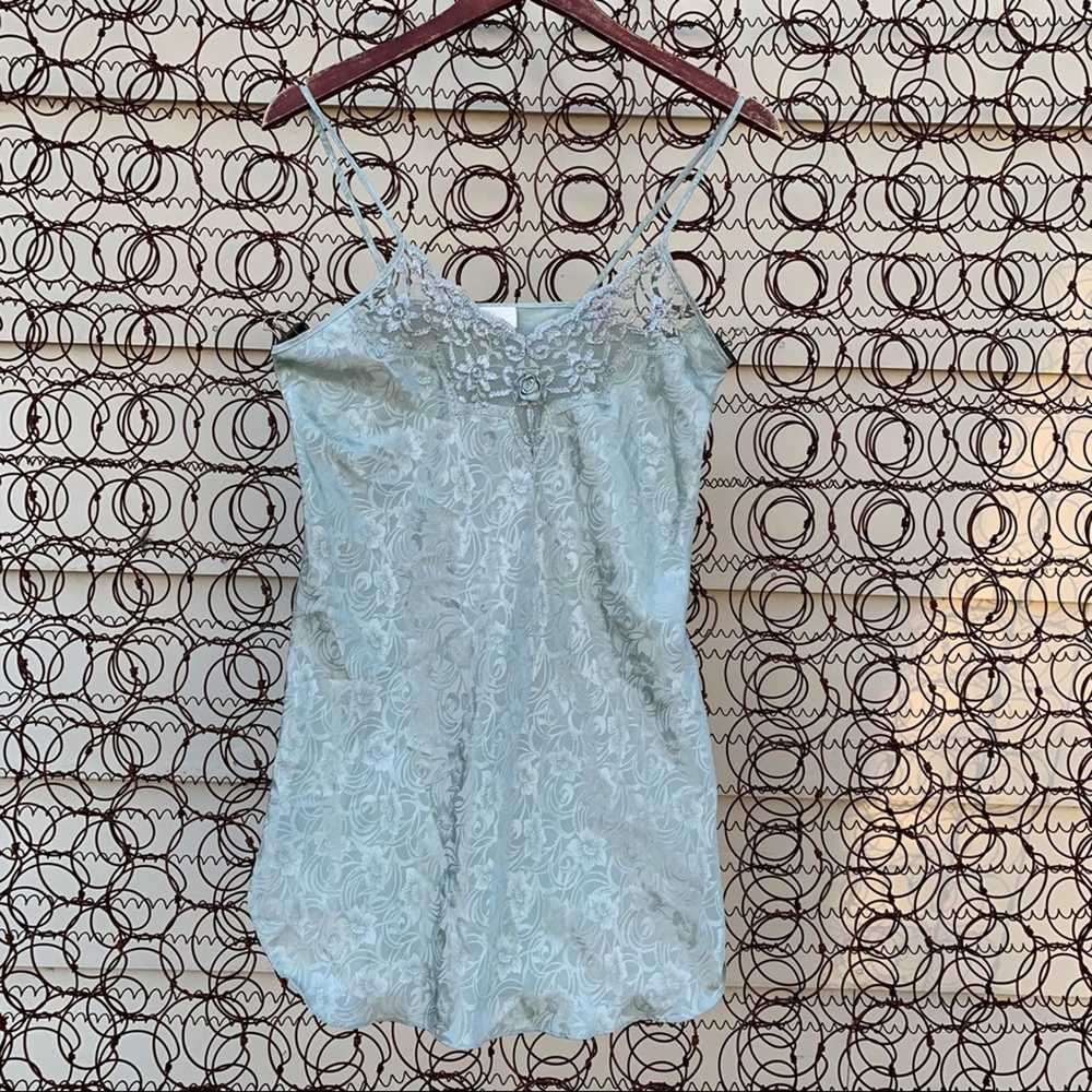 Vintage 90s Dentelle slinky lace camisole slip sa… - image 1