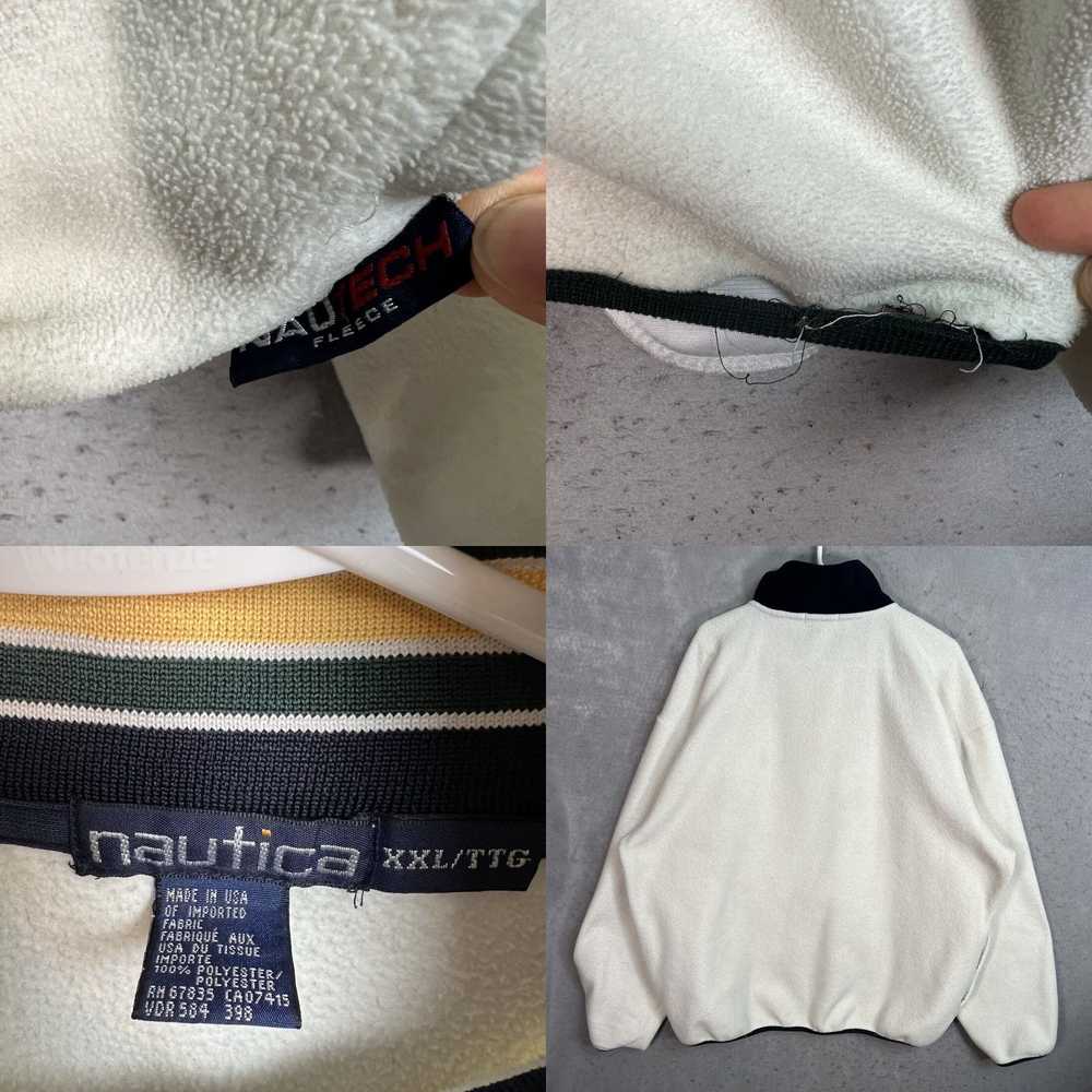 Nautica Authentic Retro White Pullover Fleece Swe… - image 8