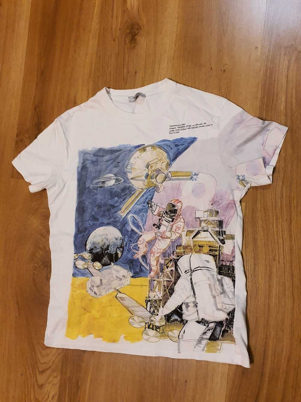 Valentino Valentino Astrounaut Print T-shirt White - image 1