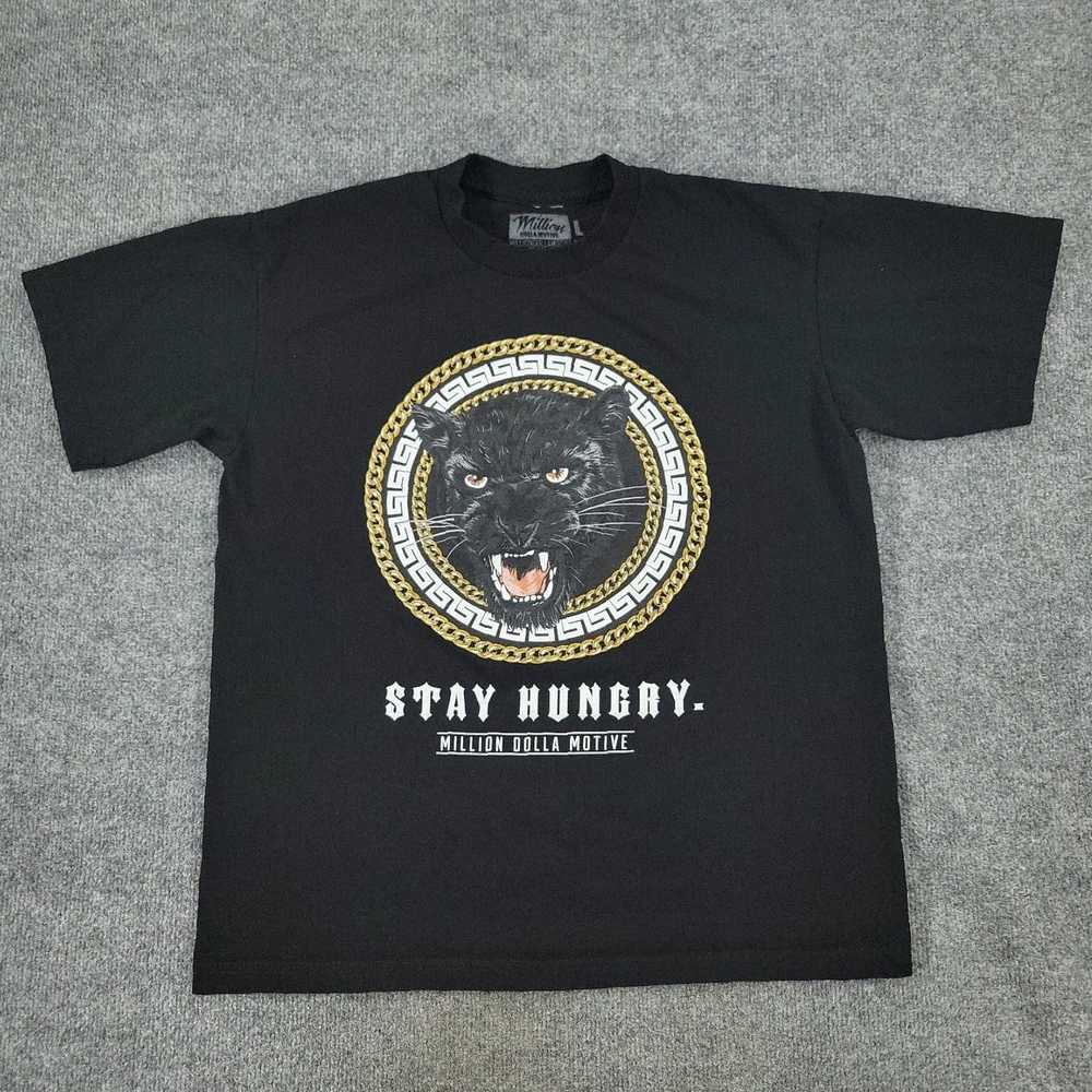 Vintage Luxurious Stay Hungry Graphic Short Sleev… - image 1