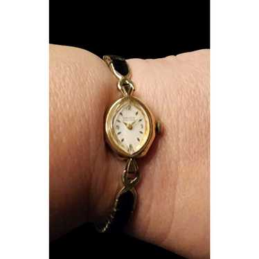 Other Vintage 10kt gold Gruen watch with Speidel … - image 1