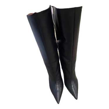 Amina Muaddi Leather boots