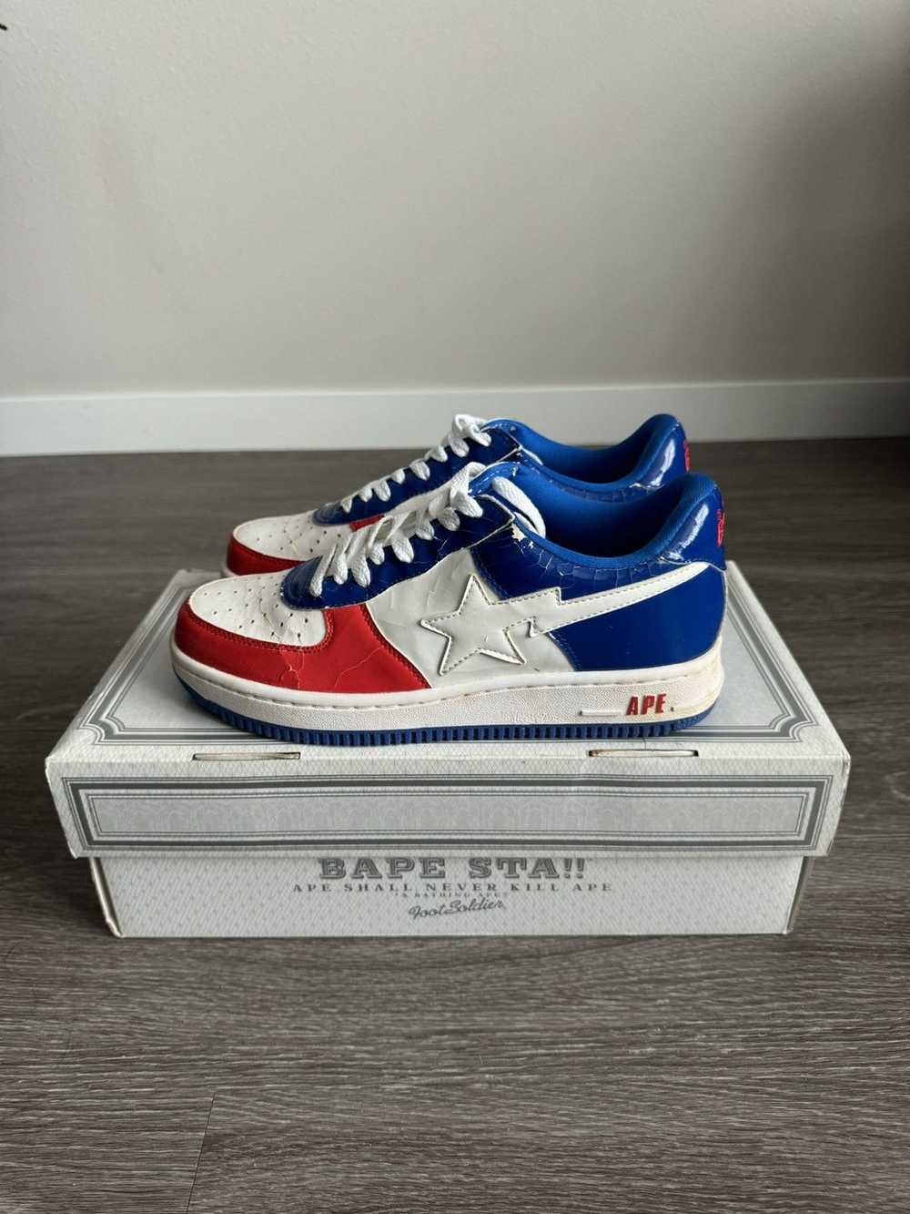 Bape 2006 Bapesta Red/Navy FS-001 - image 1