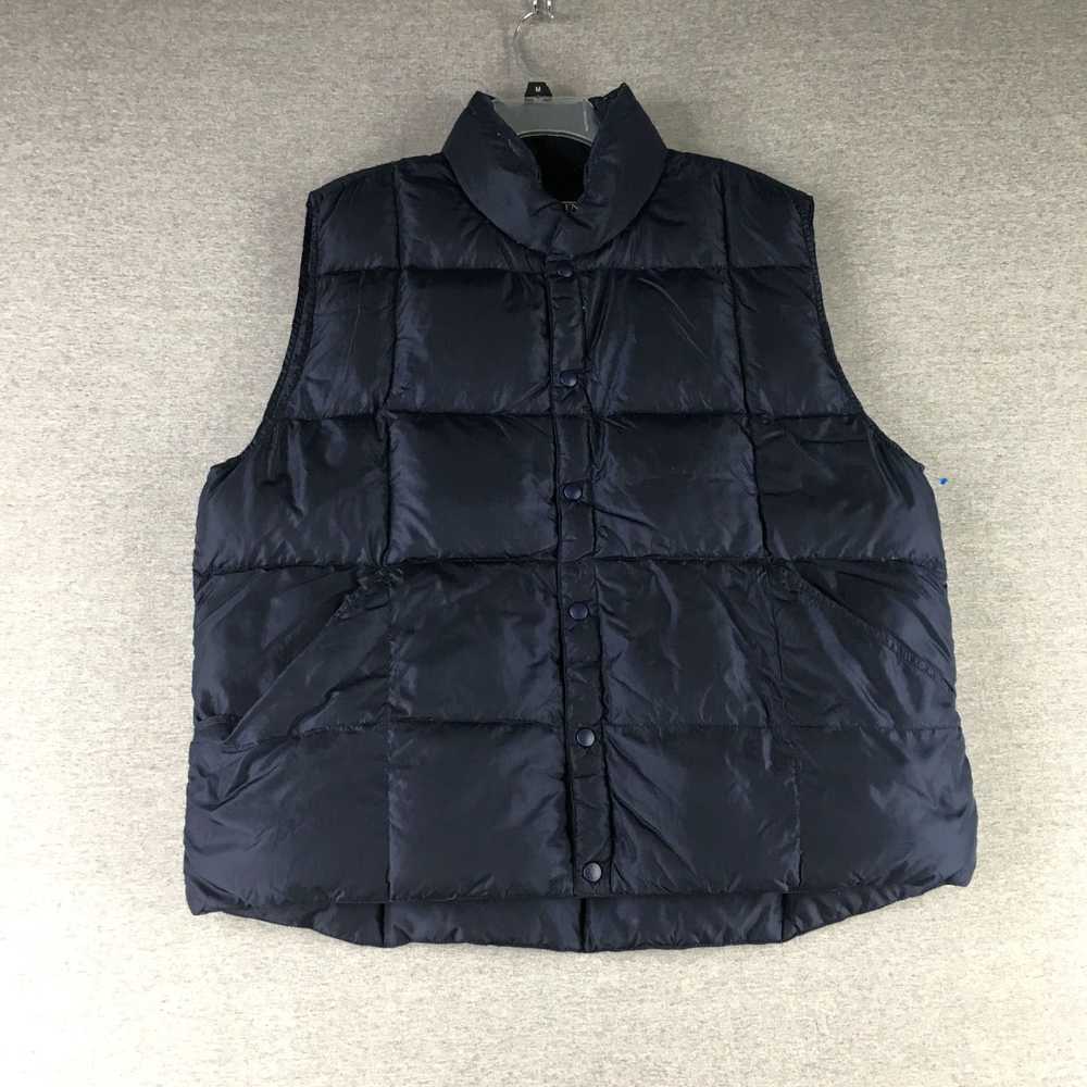 Vintage Mens Large Blue Quilted Goose Down Insula… - image 1