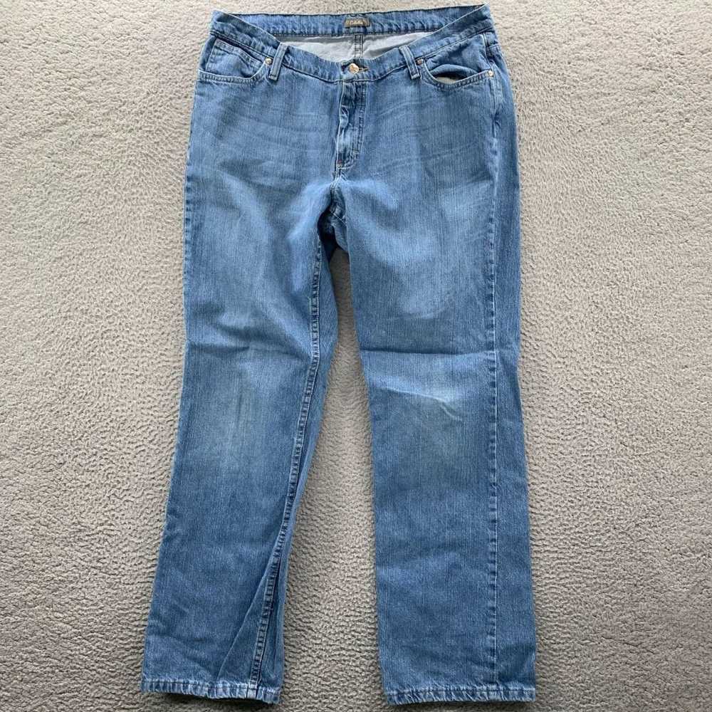 Vintage Womens Light Wash Blue Denim Pants Relaxe… - image 1