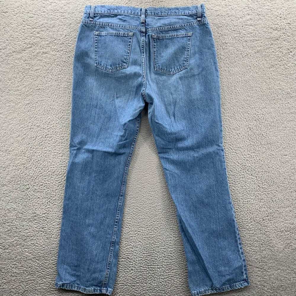 Vintage Womens Light Wash Blue Denim Pants Relaxe… - image 2