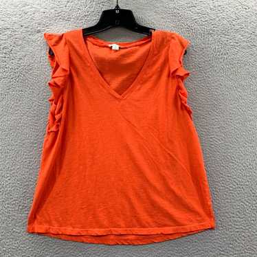 Vintage Stylish Orange Short Sleeve Medium Size L… - image 1